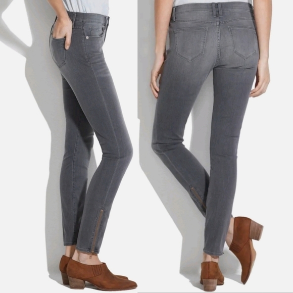 Madewell Skinny Ankle Zip Jeans in Shark Grey $128 - Picture 2 of 8